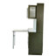 Bureau d'ordinateur avec porte en verre pour bureau à domicile ou bureau d'étude, bibliothèque et huche, bureau d'ordinateur avec bureau rotatif à 90 degrés, grand espace de travail-352979821