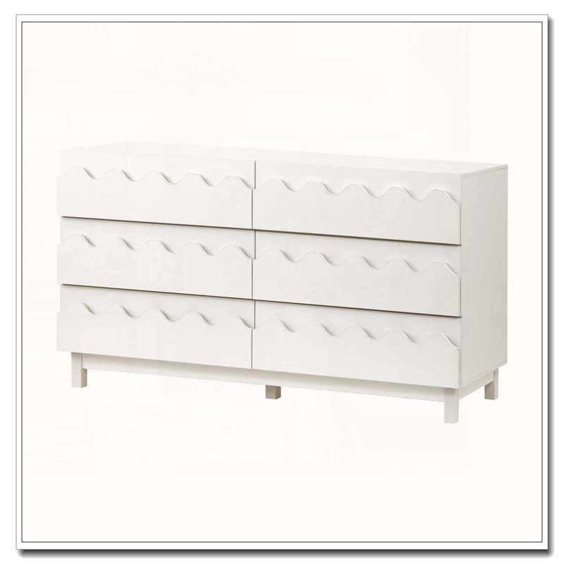 Commode 6 tiroirs 60 po, Ivory