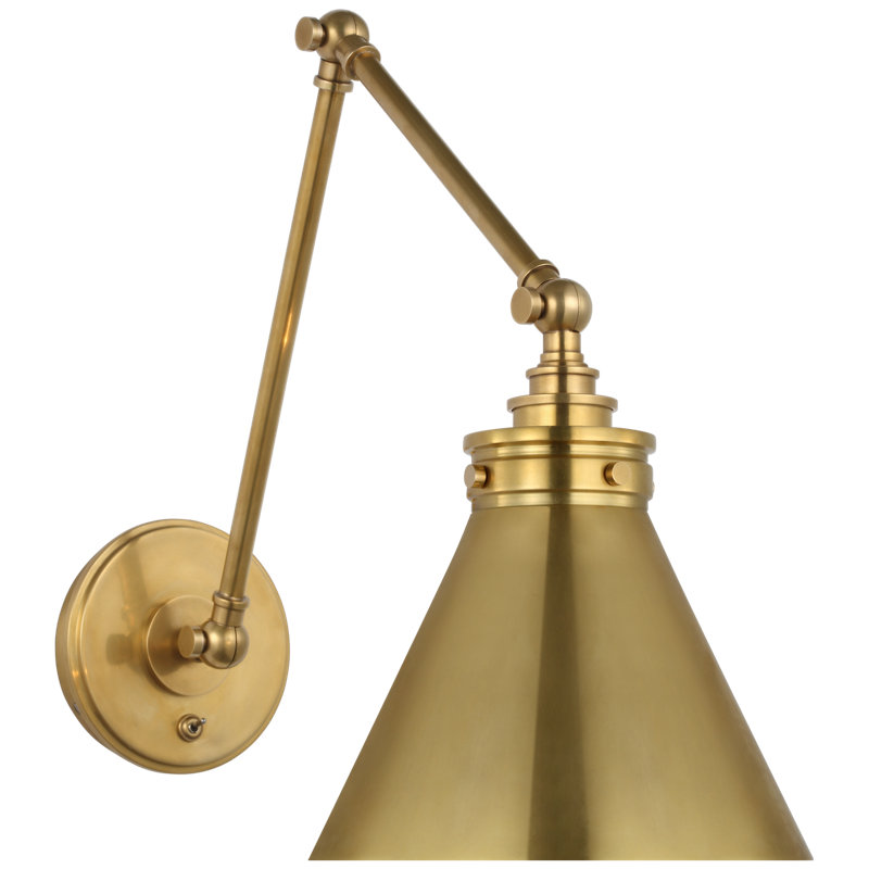 Parkington 1 - Light Armed Sconce, Antique Burnished Brass, Gold