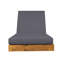 Chaise longue en bois d'acacia avec coussin-1695464773