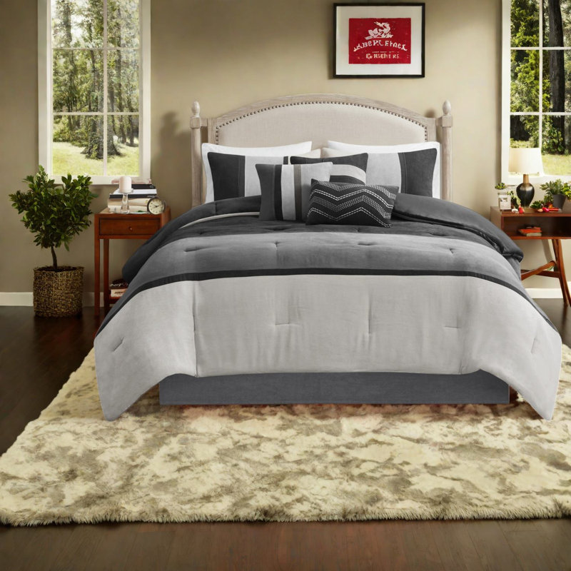 Ensemble de literie luxueux en simili suède, qualité polyester, décoration intérieure moderne