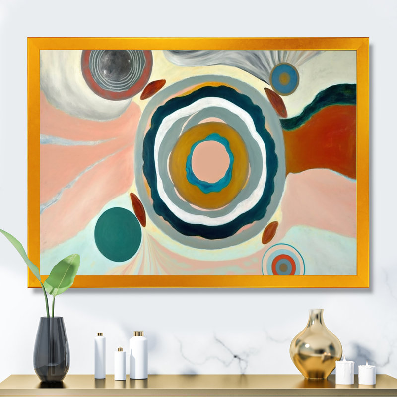 Sagesse mystique Terra Rosa VI 54, L 20 po x H 12 po x P 1 po, Impression sur dorée toile encadrée