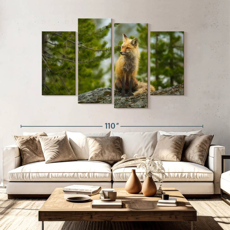 Brampt Red Fox Vixen, 54" H x 84" W