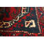 Tapis de couloir en laine noué à la main des années 1980 de conception unique 3 pi 10 po X 11 pi 9 po Tapis décoratif rouge