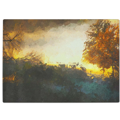 Tempered Glass Sheep in Sweden Chopping Board
