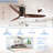 52 In. Black 5 Abs Blades Flush Mount Standard Ceiling Fan With Full Spectrum Led Light And Remote