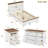 3-Pieces Bedroom Sets Full Size Farmhouse Platform Bed With Double Sliding Door Storage Headboard And Charging Station, Storage Nightstand And Dresser