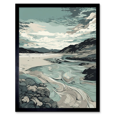 Haslett Luskentyre Beach Coastal Landscape Single Picture Frame Wall Art