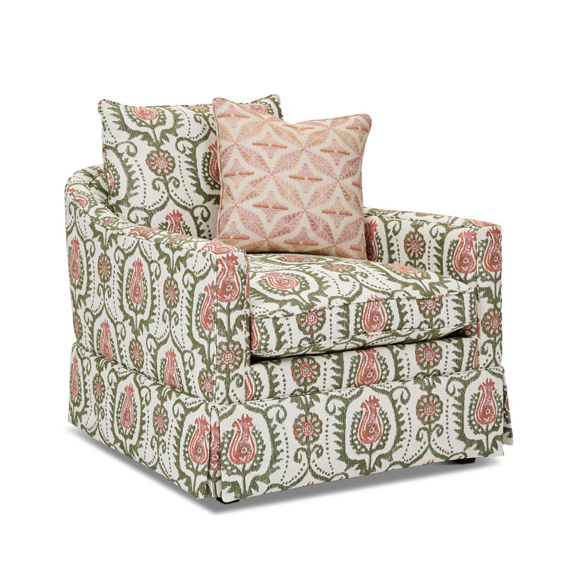 Chaise à jupe Helena, Pink & Green Polyester