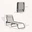 Ensemble de chaises longues 2 pièces avec siège inclinable et inclinable à 4 positions