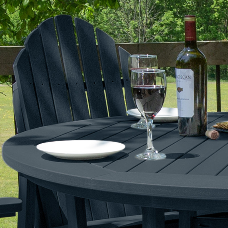 Anette 4-Person 48" Round, Counter-Height Dining Set, Federal Blue