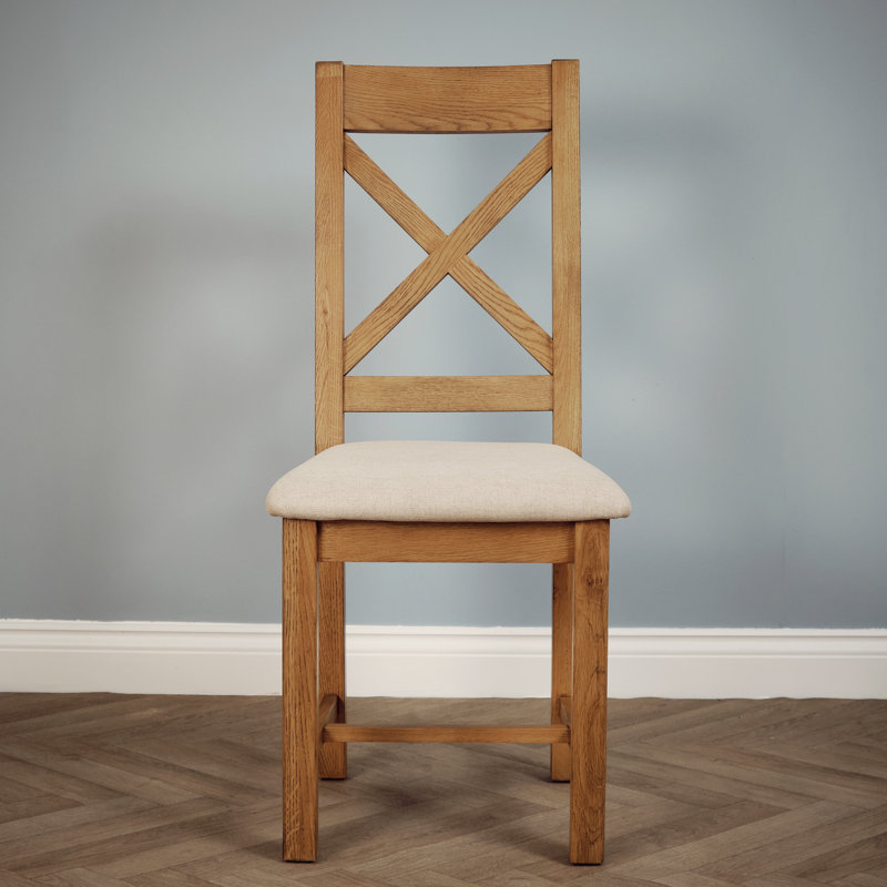 48cm H Genuine Leather Upholstered Parsons Chair in Brown