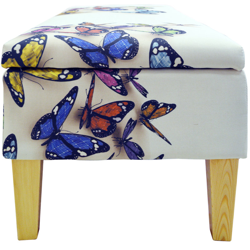 79cm Wide Rectangle Animal Print Standard Ottoman with Storage