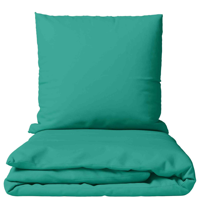 Elio Bed Linen, 200 x 200cm Duvet Cover + 2 Pillowcases (80 x 80cm, Petrol
