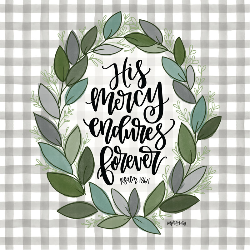 «His Mercy Endures» par Imparfect Dust - reproduction, Non, H 36 po x l 36 po, Toile blanche avec cadre flottant simple