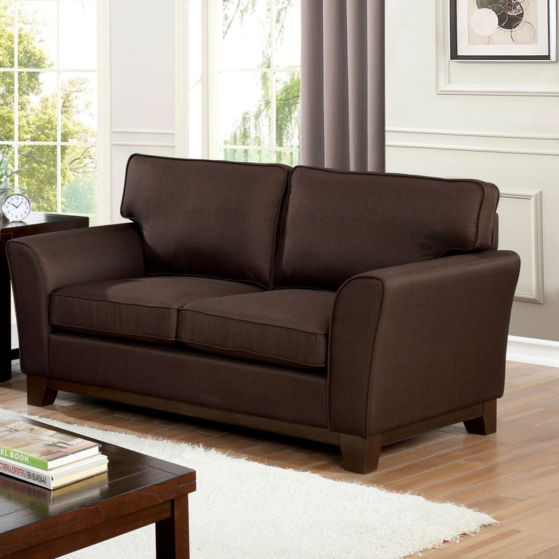 Eades 63'' Upholstered Loveseat, Brown