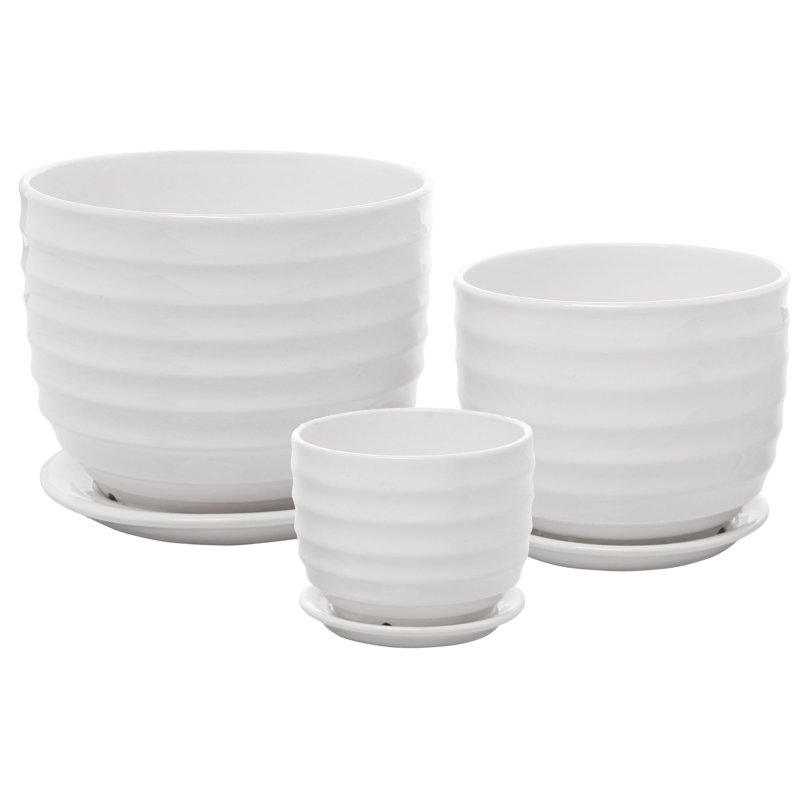 Ceramic Pot Planter, White