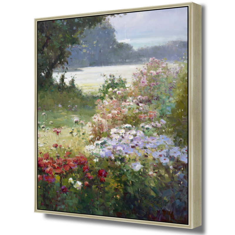 Garden By The Inlet Print, Brown, 42" H x 32" W