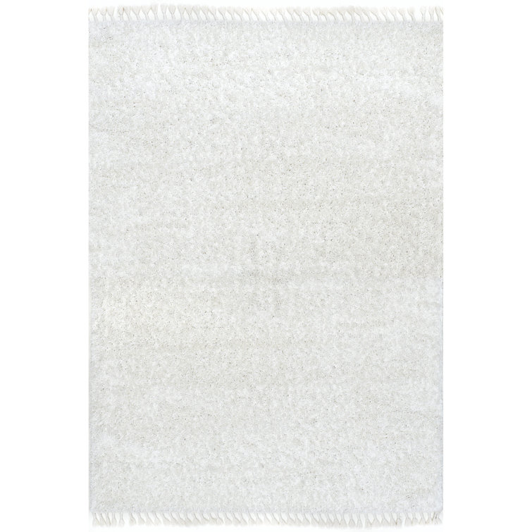 Plush Tasseled Shag Performance Ivory Rug