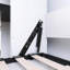 Lit escamotable double avec bureau, tablettes et armoires de rangement