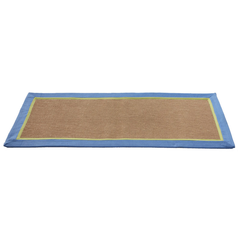 Tapis en jute Bayside, Bleu / Naturel, L 22 po x L 54 po