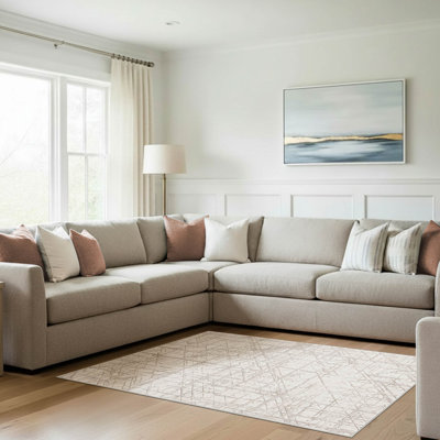 Wyatt & Ash Aria Dream Mink Printed Chenille Rugs
