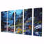 «Blossoming Mountain Flowers By The Blue Lagoon - Ensemble de 5 décorations murales plage et océan-2078828950