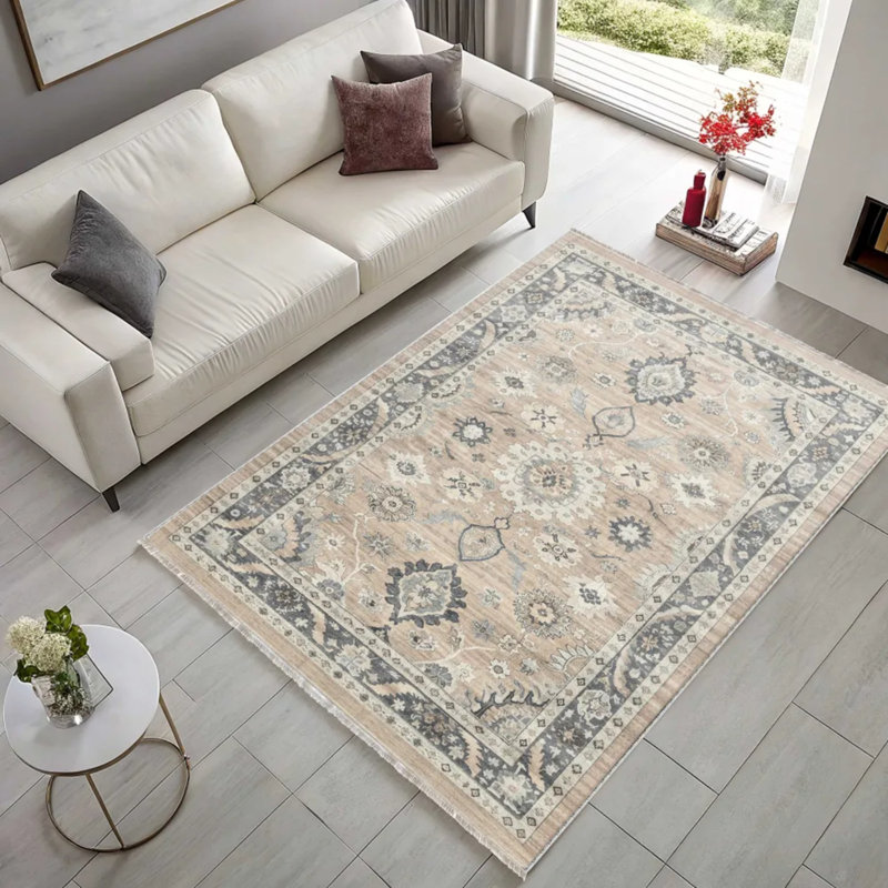 Tapis de couloir en chenille gris rétro antidérapant lavable pour le couloir du salon de cuisine