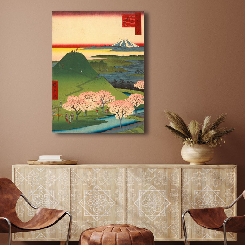 New Fuji, Meguro by Ando Hiroshige - Wrapped Canvas Print, 100cm H x 70cm W x 4cm D