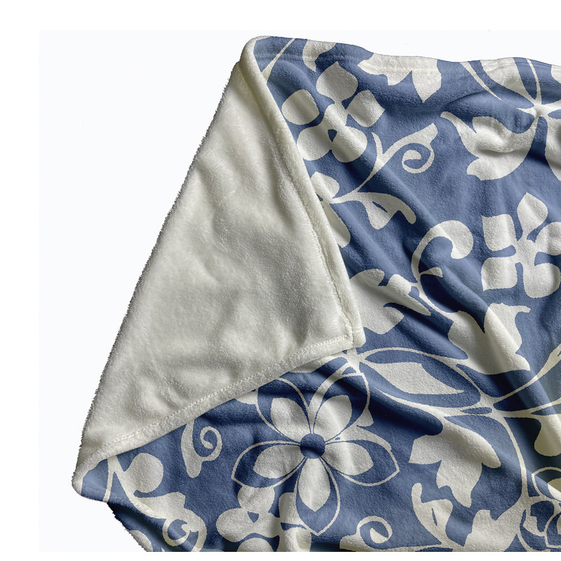 Jeté floral printemps Evelyn 60 "x 80" Evelyn, Bleuet