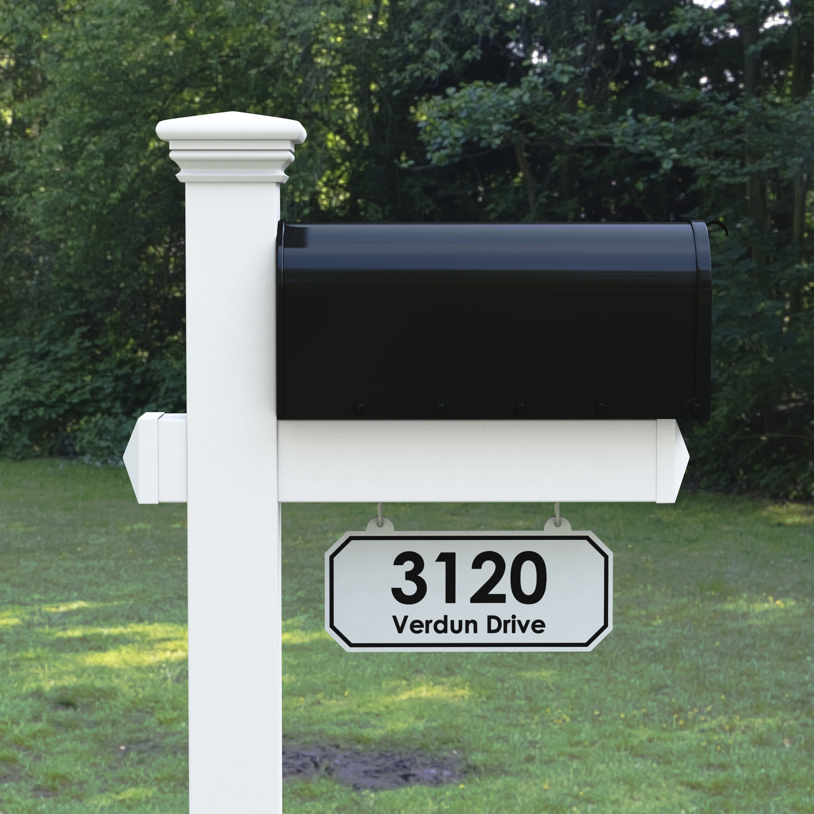 Personalized Post-Mounted Mailbox, Yes
