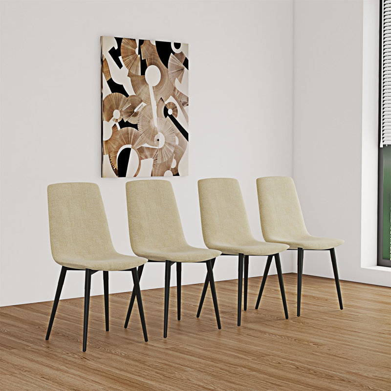 Ensemble de 4 chaises de salle à manger rembourrées