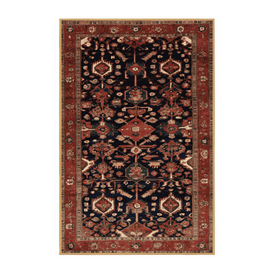 Machine Washable Persian Brown Area Rug