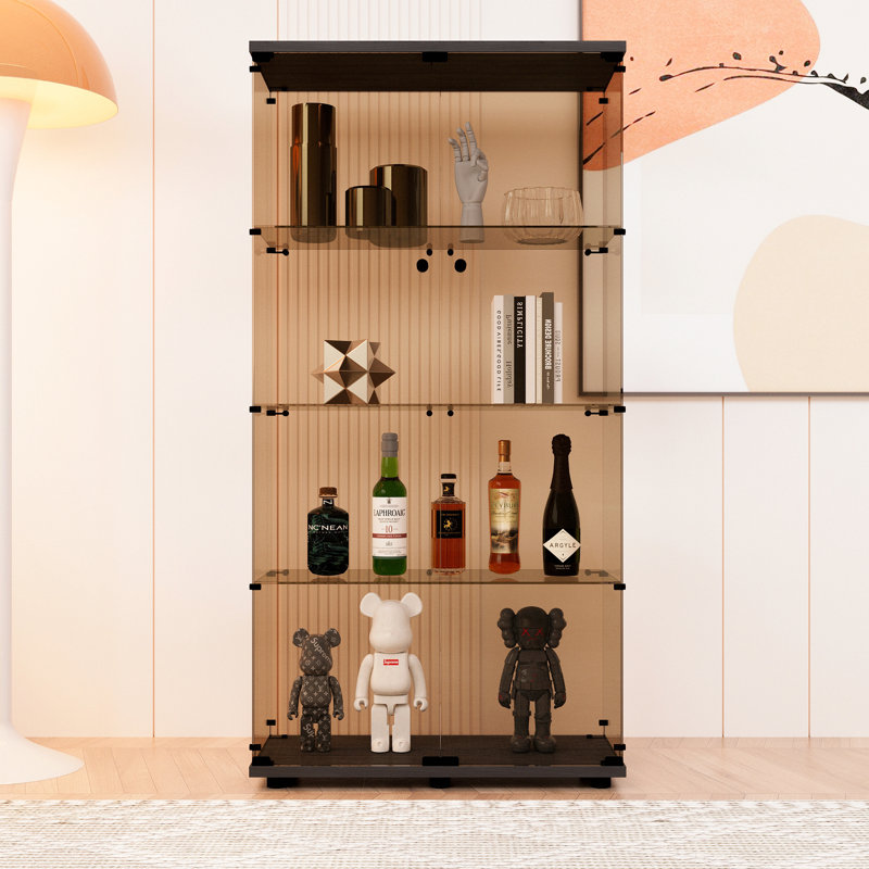 Vitrine à deux portes Tawny avec 4 tablettes et porte