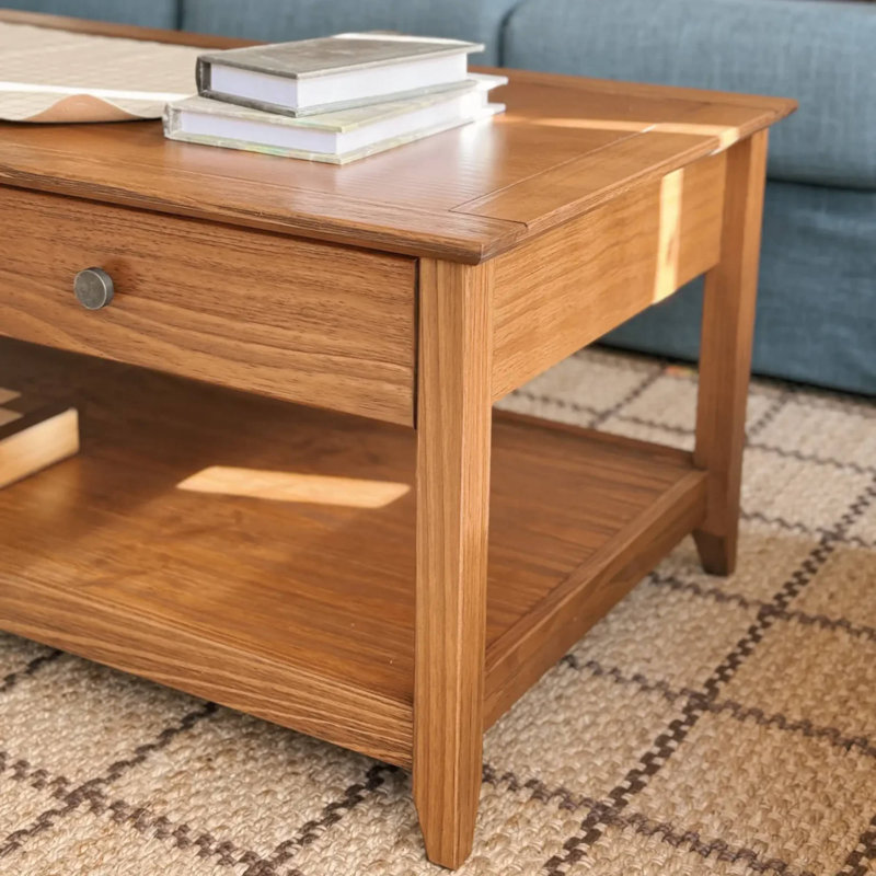 Table basse Greenport, Noyer brossé
