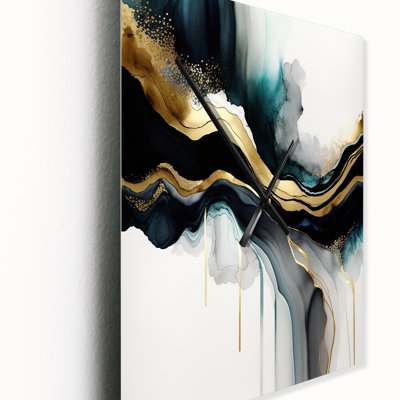 Iriz - Marble Abstract Wall Clocks