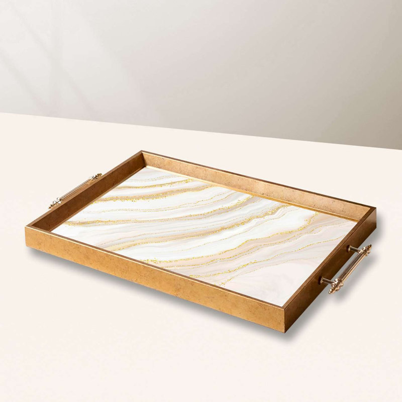 Elegant Glass Serving Tray, 19.7 x 11.4 x 1.4 inches | 100% High-Quality Glass | Perfect for Entertaining & Serving | Stylish and Functional Design for Home & Parties | Durable and Easy to Clean