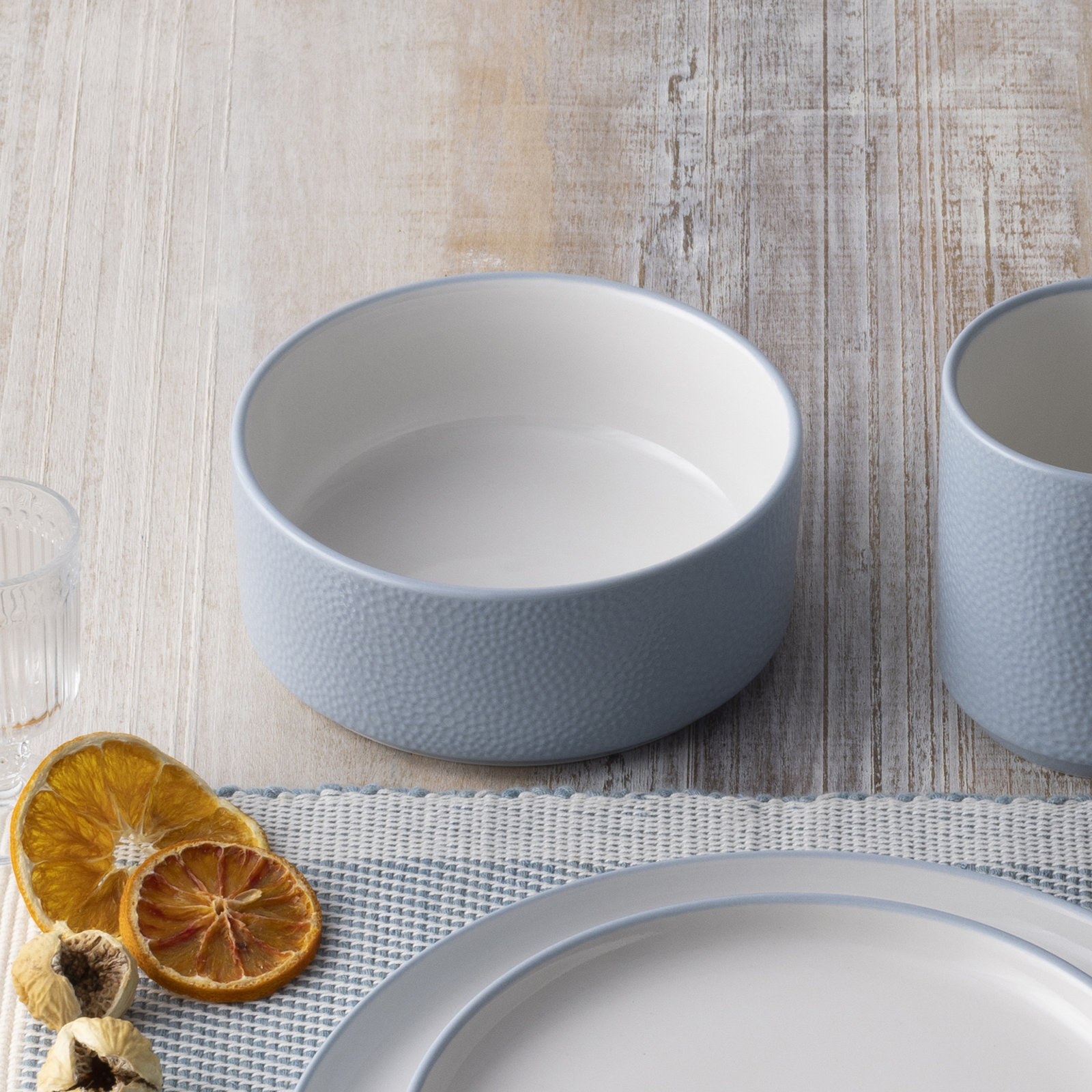 Noritake Colortex Stone 4-Piece Place Setting, Service for 1, Aqua