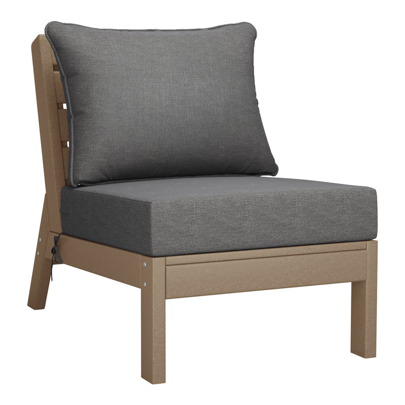 Ensemble de conversation à assise profonde 3 pièces avec coussins, Light Brown, Gray