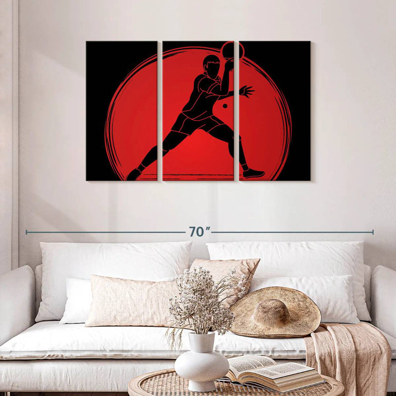 Table Tennis Serve, 28" H x 45" W