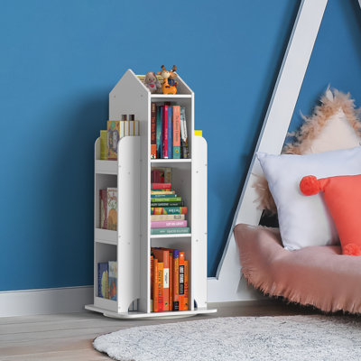 Bibliothèque blanche pivotante à 360 °