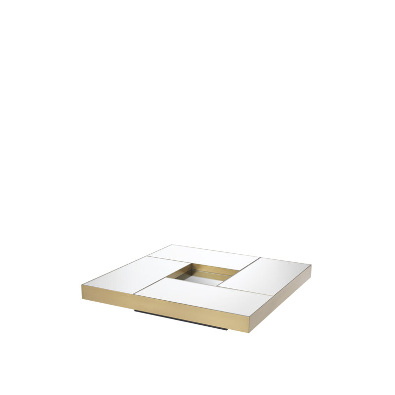 Table basse Allure, Blanc/doré