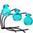 Creative 3 Piece Table Glass Bud Vase Set - Metal Holder-881360556