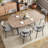 71in Pedestal Dining Set for 6-8-1241396030-1241396001