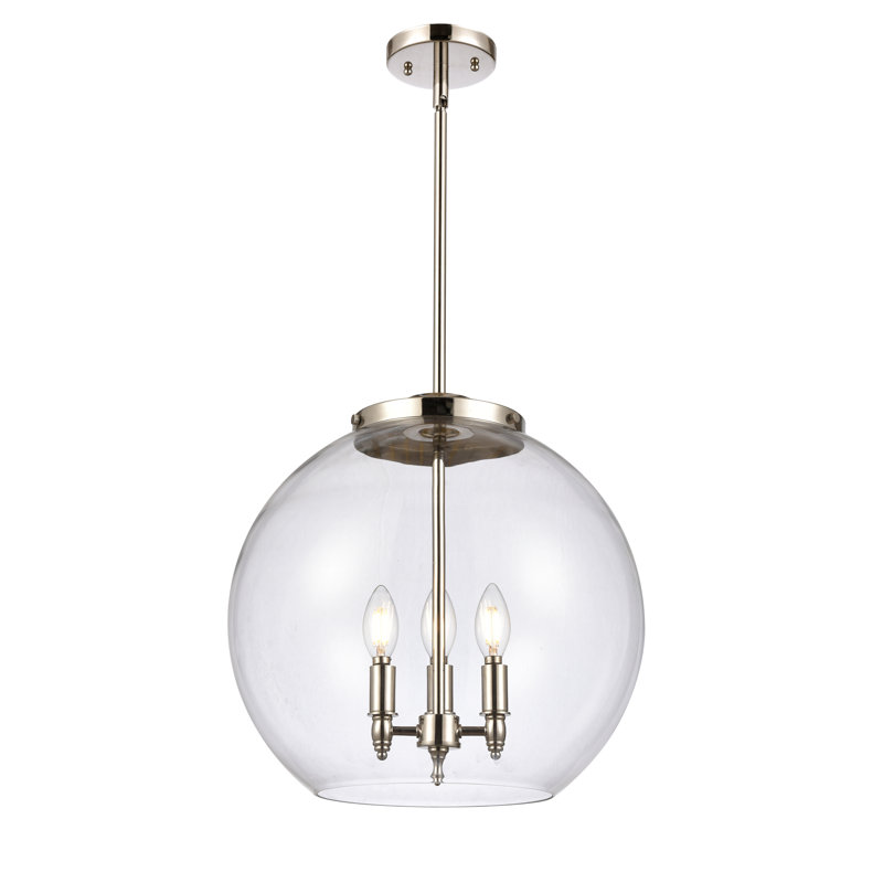 Ralph 3 - Light LED Pendant, 16.38" H x 15.75" W x 15.75" D, Polished Nickel