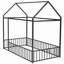 Structure de lit en métal avec clôture-591055767-591055760