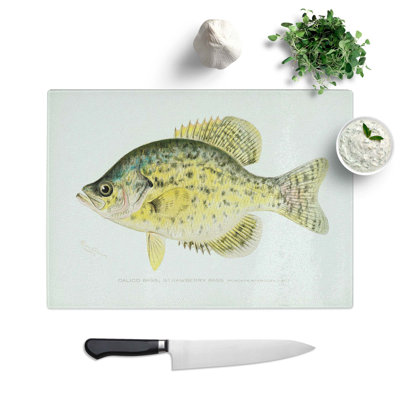 Tempered Glass Calico Bass Chopping Board