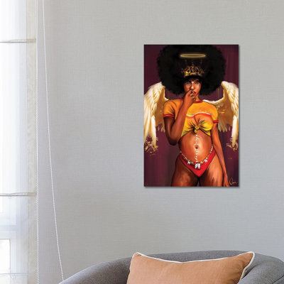 Melanin Angel by Crixtover Edwin - Print on Canvas