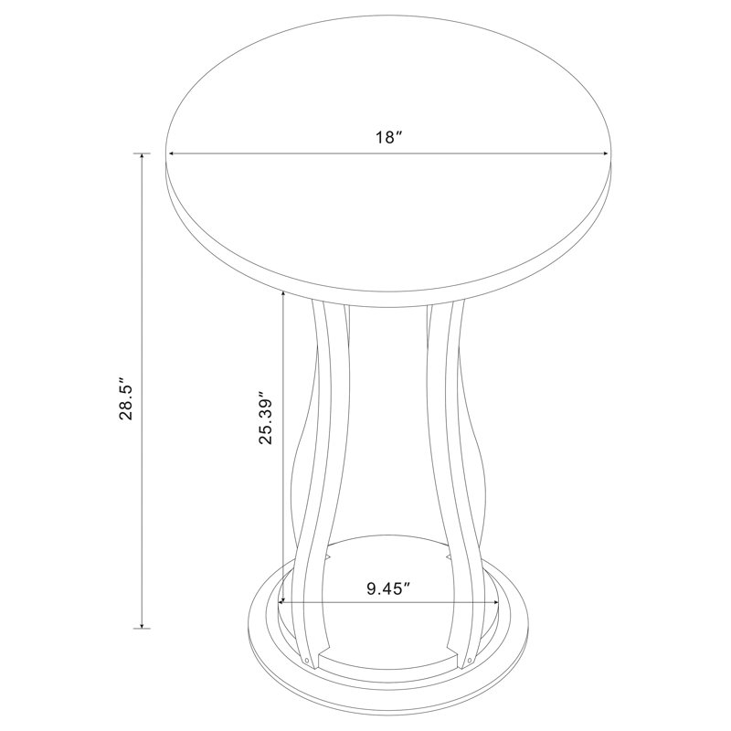 Adonai End Table, Brown