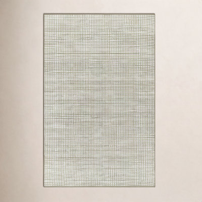 Acerra Green Hand-Woven Geometric Outdoor Rug